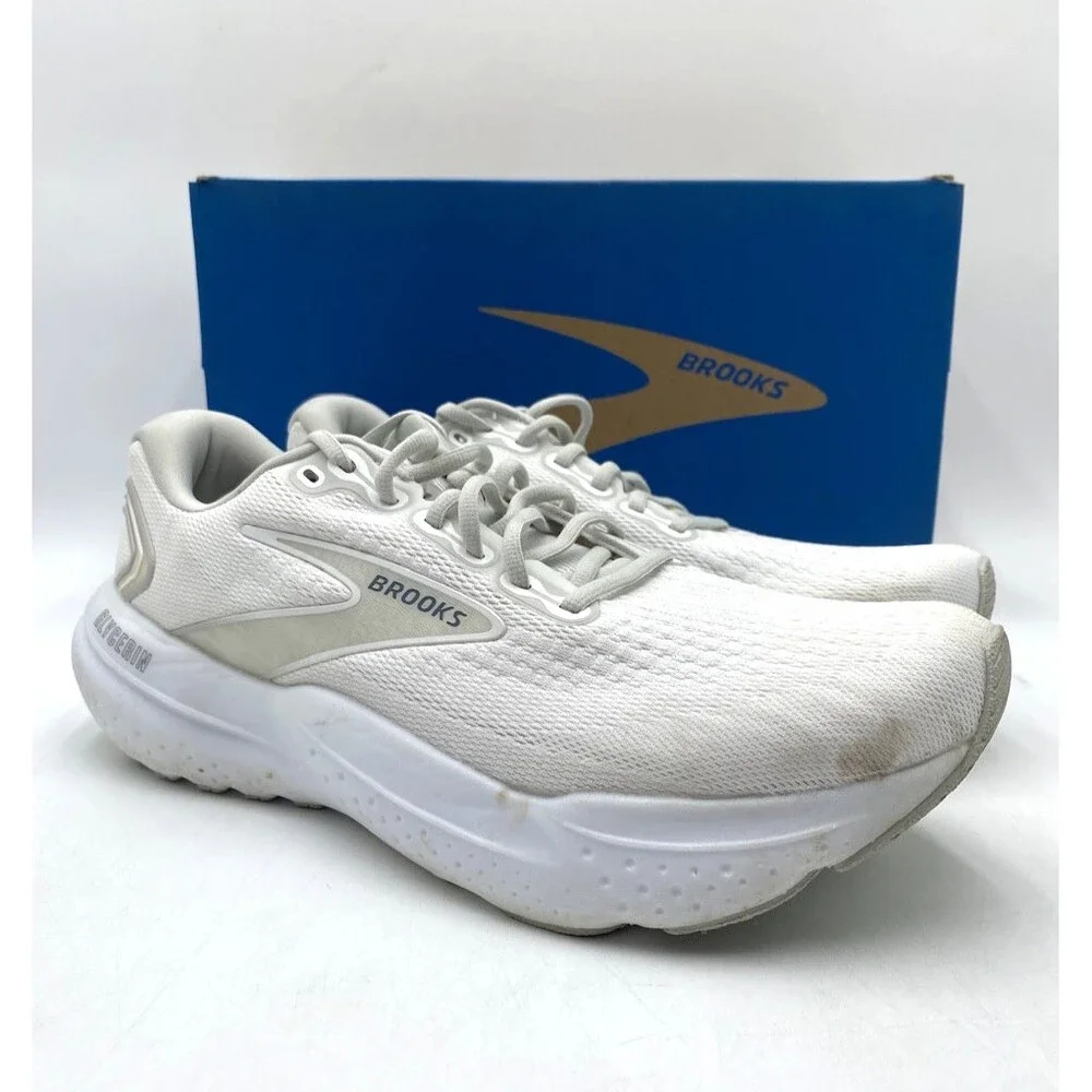 Brooks GLYCERIN 21 Men's USED Running Shoes White/Grey US Size 11 D
